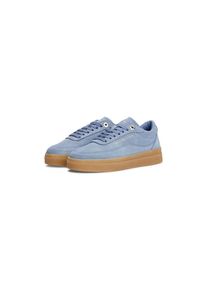 Tommy Hilfiger, Damen, Plateausneaker &raquo;MODERN COURT SNEAKER SUEDE&laquo; , Freizeitschuh, Halbschuh, Schn&uuml;rer mit weich gepolstertem Schaftrand, hellblau, 