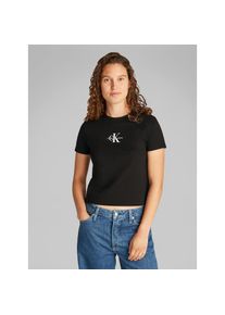 Calvin Klein Jeans , T-Shirt »MONOLOGO BABY TEE«, mit Logo , Black , M (38) , M (38) , Kurzes T-Shirt von CALVIN KLEIN