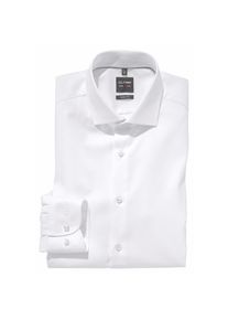 OLYMP, Herren, Businesshemd &raquo;Level Five body fit&laquo; gewebtes Muster, edler Glanz, wei&szlig;-strukturiert, Normaler Arm, 40 -Normaler Arm, wei&szlig;-strukturiert, 