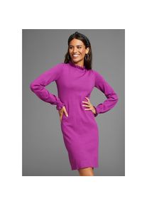 Laura Scott , Strickkleid, festlich, lang, figurbetont, aus Viskosemischung - NEUE FARBEN , lila , N-Gr , 48 -N-Gr , 48 , Elastische...