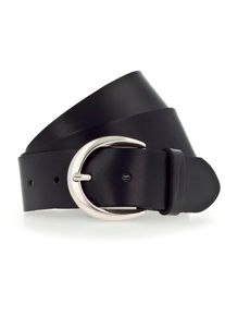 Tamaris, Damen, Lederg&uuml;rtel mit Logoschriftzug auf der G&uuml;rtelschlaufe, Basic-Style, schwarz, schwarz, Modischer Dameng&uuml;rtel von Tamaris