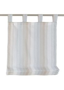 Kutti , Raffrollo »Claire«, mit Schlaufen, freihängend, gestreift, Webstreifen, Polyester, Schlaufengardine , beige , 140 cm