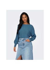 Only , Strickpullover »ONLADALINE L/S SHORT PULLO KNT NOOS« , Coronet Blue Detail:W. MELANGE , XL (42) , XL (42) , Pullover von Only