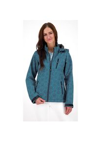 DEPROC Active , Softshelljacke »SHELBY PEAK DC«, leichte Softshelljacke mit All-Over-Print und abnehmbarer Kapuze , navy print , 40/42 (M) , 40/42...