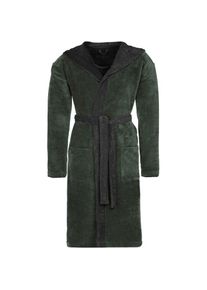 Vossen , Unisex-Bademantel »Poppy, ideal für Sauna & Spa, Hotelbademantel, Morgenmantel« , mud green/anthrazit , Obermaterial: 45% Polyester, 35%...