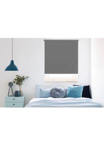 mydeco, Seitenzugrollo &raquo;Thermo Win Rollo&laquo; verdunkelnd mit Bohren freih&auml;ngend ab L&auml;nge120, grau + wei&szlig;, Polyester, 160 cm, grau + wei&szlig;