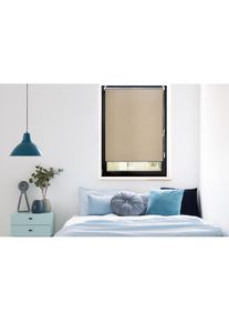 mydeco, Seitenzugrollo &raquo;Trend&laquo; verdunkelnd ohne Bohren freih&auml;ngend, sand + wei&szlig;, Polyester, 150 cm, sand + wei&szlig;