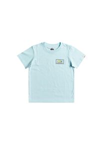 Quiksilver , Juegendliche , T-Shirt »Checkered Logo« , Iced Aqua , 4(101-108cm) , 4(101-108cm) , Stoff: Leichter Baumwolljersey