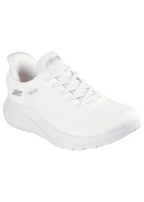 Skechers, Damen, Slip-On Sneaker &raquo;BOBS SQUAD CHAOS-CURRENT MUSE&laquo; , Slipper, Freizeitschuh in veganer Verarbeitung, offwhite, 42, offwhite, Skechers 