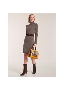 Heine , Strickkleid »Rollkragen-Kleid« , taupe , Normalgrößen , 50 -Normalgrößen , 50 , Feminines Rollistrickkleid mit Langarm
