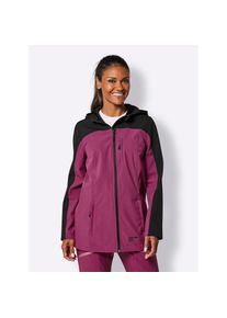 Catamaran , Damen , Softshelljacke mit Kapuze , schwarz-malve , 48/50 , Softshell-Qualität