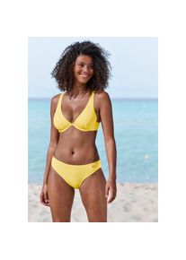 Venice Beach , Bikini-Hose »Lucky«, aus gerippter Strukturware , gelb , N-Gr , 38 -N-Gr , 38 , Trendige Unifarbe