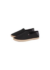 Tommy Hilfiger , Slipper »HILFIGER ESPADRILLE CORE TEXTILE«, Schlupfschuh, Espadrilles, Sommerschuh, Kontrastbesatz an der Ferse , schwarz , 41 ,...