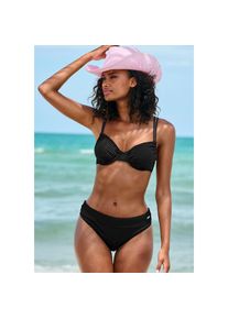 Venice Beach , Bügel-Bikini »Aria«, aus edler Strukturware , schwarz , Cup E , 36 -Cup E , 36 , Modische Strukturware