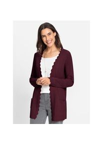 Inspirationen, Damen, Strickjacke, burgund, 40, burgund, hochwertige Material-Mischung mit Viskose, Schurwolle (Merino) und Kaschmir