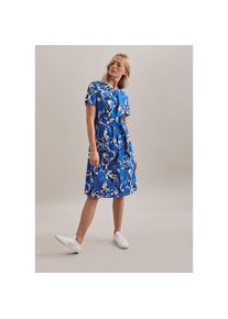 Seidensticker , Sommerkleid »Schwarze Rose«, Kurzarm Rundhals Floral , blau , Normalgrößen , S (36) -Normalgrößen , S (36) , Passform: Regular