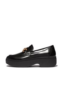 fitflop , Loafer »Chunky Snaffle Box«, Loafer, Slipper mit schicker Schmuckspange, schmale Form , schwarz , 40 , 40 , Trendiger Slipper