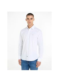 Tommy Hilfiger , Langarmhemd »CL W-TILE PRINT RF SHIRT«, mit dezenter Labelflag auf der Brust , White / Light Blue , N-Gr , 41 -N-Gr , 41 , Hemd...