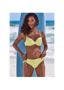 Venice Beach , Bügel-Bikini-Top »Peony«, aus modischer Strukturware , lime , Cup F , 36 -Cup F , 36 , Trendiges Strukturmaterial mit Allover-Print