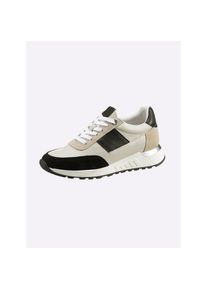 Heine , Damen , Sneaker , beige-schwarz , 38 , 38 , Made in Portugal