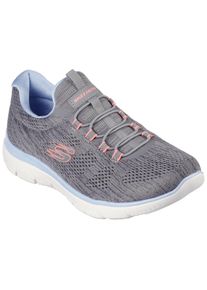 Skechers, Damen, Slip-On Sneaker &raquo;SUMMITS-FUN FLARE&laquo; Trainingsschuh in veganer Verarbeitung, grau-rosa, 40, grau-rosa, Sportiver Halbschuh zum 