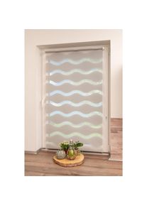 K-home , Doppelrollo »Welle« Lichtschutz ohne Bohren im Festmaß , grau , Obermaterial: 100% Polyester , 150 cm