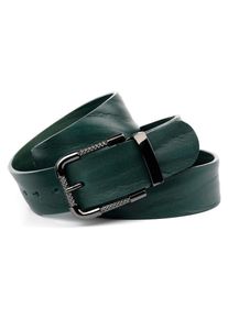 Anthoni Crown, Damen, Lederg&uuml;rtel Vollederg&uuml;rtel in dunkelgr&uuml;n, gr&uuml;n, gr&uuml;n, Aus einem echten pflanzlich gegerbten Vollleder gefertigt