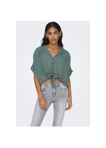 Only , Kurzarmbluse »ONLPAULA LIFE S/S TIE SHIRT WVN NOOS« , Balsam Green , S , S , Sommerbluse von Only