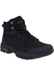Hi-Tec, Herren, Wanderschuh &raquo;JACKDAW MID WP&laquo; wasserdicht, BLACK/CARBON GREY, 46, BLACK/CARBON GREY, Funktionaler Wanderschuh von Hi-Tec mit Schn&uuml;rung