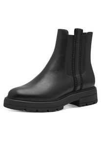 Marco Tozzi , Chelseaboots, Blockabsatz, Boots, Stiefelette mit Feel Me-Ausstattung , schwarz , 38 , 38 , Modsicher Chelseaboots mit Nietenband an...
