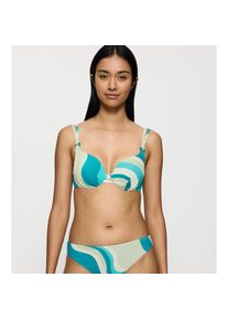 Triumph , Bügel-Bikini-Top »Summer Mix & Match WP 02 pt« gefüttert, Zierringe, Doppelträger vorn , BLUE - LIGHT COMBINATION , Cup D , 42 -Cup D ,...