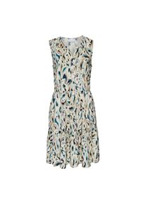 Lascana, Damen, Druckkleid mit Raffungen im Rockteil, Sommerkleid mit Knopfleiste, Strandkleid, sand bedruckt, N-Gr, 36 -N-Gr, sand bedruckt, V-