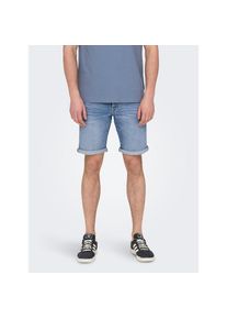 Only & Sons ONLY & SONS, Herren, Shorts &raquo;ONSPLY MBD 8772 TAI DNM SHORTS NOOS&laquo;, medium blue, N-Gr, S -N-Gr, medium blue, Shorts von Only & Sons