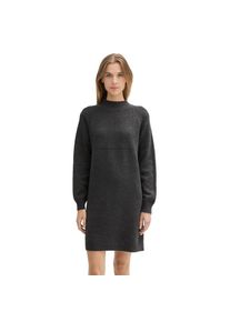 Tom Tailor Denim , Strickkleid, mit Rippstruktur , shale grey melange , N-Gr , L (40) -N-Gr , L (40) , Strickkleid für gemütliche und stilvolle...