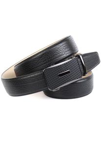 Anthoni Crown, Herren, Lederg&uuml;rtel, schwarz, schwarz, Keine Dornschlie&szlig;e und Keine L&ouml;cher im Leder