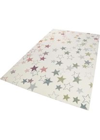Esprit, Kinderteppich &raquo;Esterya ESP-4636&laquo; rechteckig 13 mm H&ouml;he Sterne Design, Kurzflor, naturfarben/bunt, Kunstfaser, B : 80 cm 1 Stk. -13 mm, 