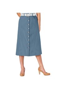 Inspirationen , Damen , Jeansrock , blue-bleached , 40 , 40 , Baumwoll-Qualität