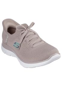 Skechers , Slip-On Sneaker »SUMMITS-NEW DAILY«, Slipper, Freizeitschuh in veganer Verarbeitung , taupe , 40 , 40 , Skechers Freizeitschuh mit...