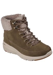 Skechers , Winterboots »GLACIAL ULTRA« , oliv , 40 , 40 , Sportive Stiefelette mit Schnürung und Sherpa-Futter am Schaftrand