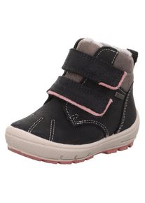 Superfit , Kinder , Klettstiefel »GROOVY 2.0 WMS: Mittel« Snowboots mit Schurwolle, Größenschablone zum Download , dunkelgrau-rosa , 24 , 24 ,...