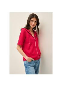Cecil , Kapuzensweatjacke, kurzarm, mit Kordelzug , glazed apple red , XXL (46) , XXL (46) , Kapuzenjacke für Damen von Cecil