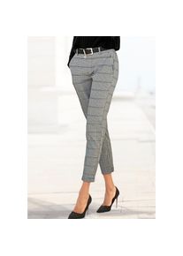 Lascana, Damen, Schlupfhose mit Gummibund hinten, Stoffhose mit Taschen, Business-Look, kariert, N-Gr, 36 -N-Gr, kariert, Gummizugbund hinten am Bund