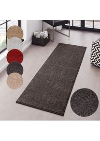 Hanse Home, Teppich &raquo;Pure 100 Kurzflor&laquo; rechteckig 13 mm H&ouml;he Kurzflor, uni, umkettelt, L&auml;ufer, Wohnzimmer, Kinderzimmer, Flur, anthrazit, Kunstfaser,