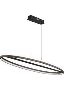 Globo, Pendelleuchte, Hängeleuchte Metall Schwarz Matt, 1xled