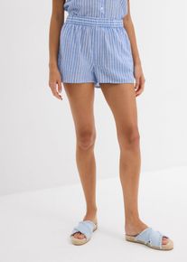 Shorts av ren bomull - bl&aring; - storlek 46 - bonprix