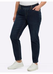 sheego Dames Jeans smal, met comfortband achter in dark-blue ,maat 42, Witt, 99% Katoen, 1% Elastan