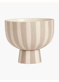 Oyoy Living Design Bol decorativo artesanal Toppu, 13 cm Beige Cerámica Ø 15 x Al 13 cm