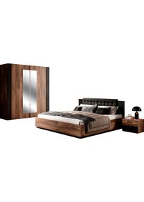 Home Affaire Schlafzimmer-Set »Sigma in braun, Größe B/H/T: 186,3 cm x 89,5 cm x 205 cm