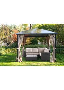 Konifera Pavillon »Aruba 2.0« Gestell aus Aluminium in grau, Größe B/H/T: 298 cm x 260 cm x 298 cm