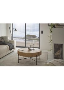MCA furniture , Couchtisch »MANACOR«, Eiche Nachbildung, schwarz matt mit Stellfüßen, belastbar 10 kg , naturfarben + schwarz + naturfarben